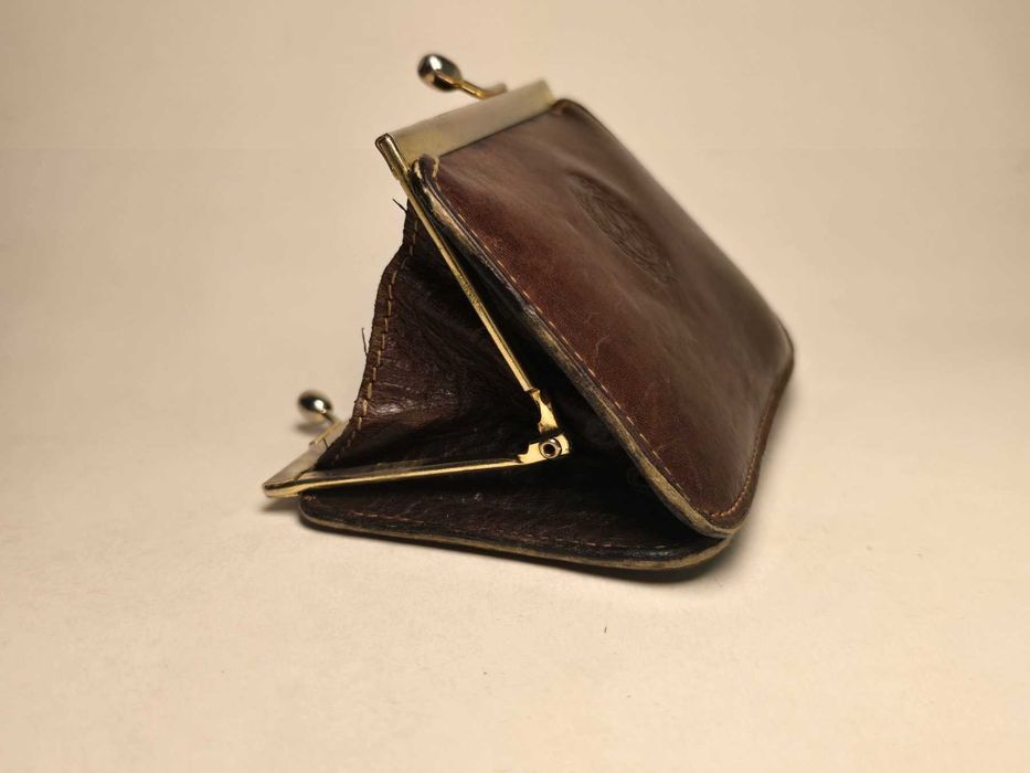 Винтидж кожено портмоне за монети – естествена кожа – ретро модел