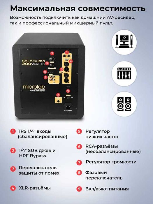 Microlab SOLO SUB10 Акустическая система Microlab  моноблок 1,4