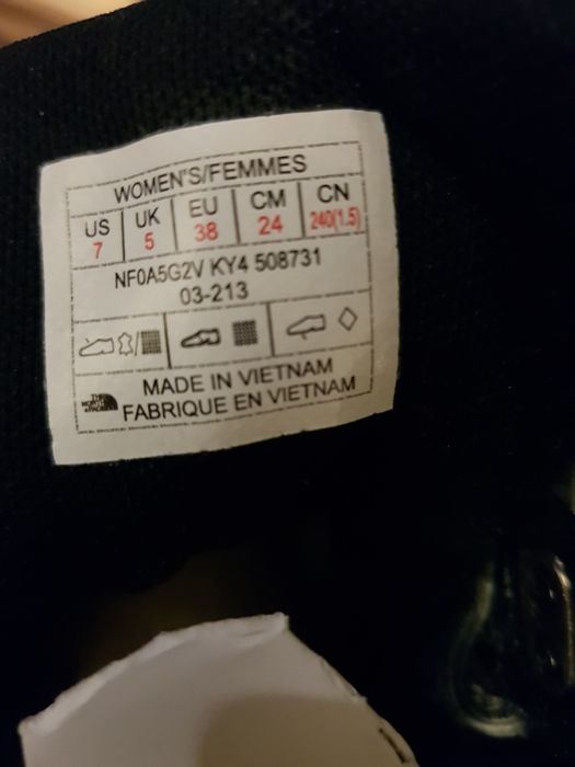 North face  водонепропускливи обувки, номер:38, 24 см
