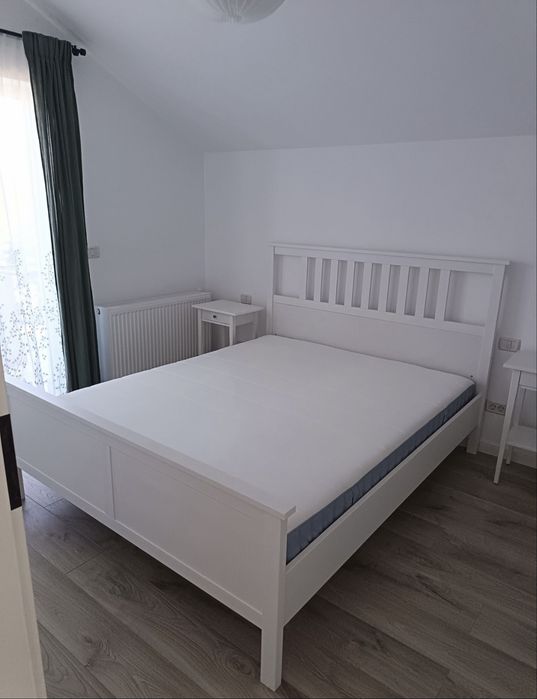 Pat ikea hemnes plus somiera plus 4 cutii depozitare