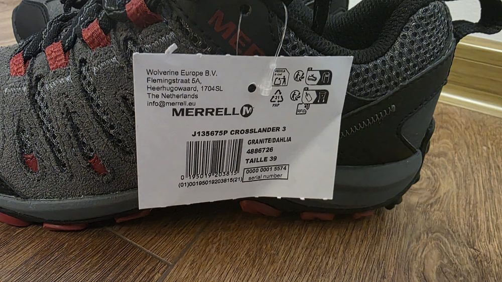 Încălțăminte drumeție Merrell, mărimea 39, noi, nefolositi, cu etichetă, ghete Decathlon