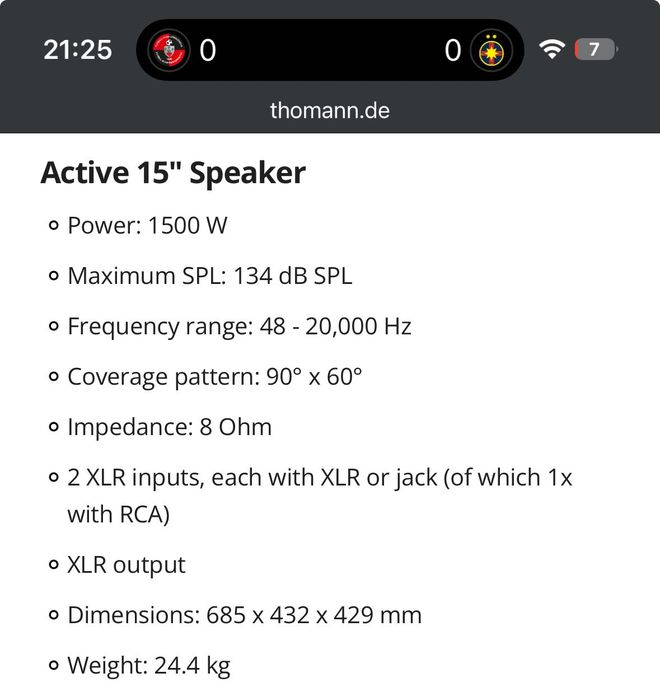 Boxa Profesionala Electro Voice EKX-15P Impecabila Carcasa Lemn