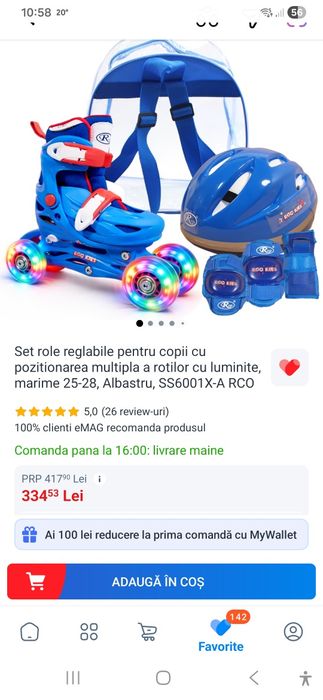 Set role reglabile + echipament protecție