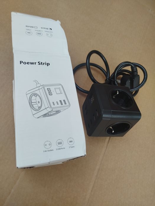 Разклонител тип "КУБ", с кабел 1,5м.