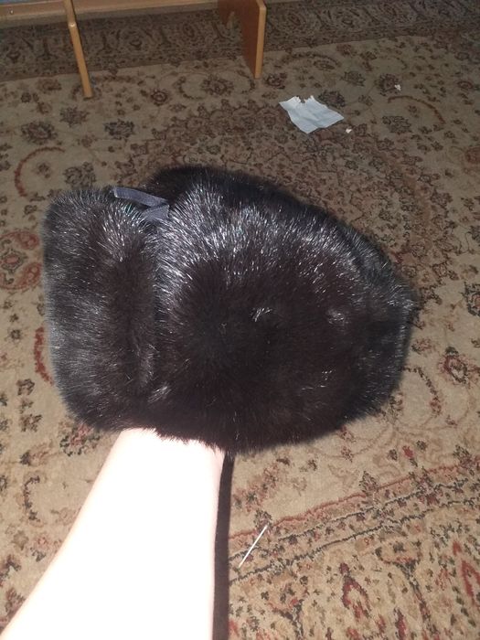 Норковая мужская шапка