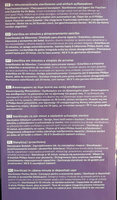 Philips Avent SCF291/00 елект. парен стерилизатор за бебешки шишета