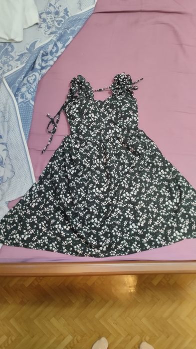 Сарафан чёрный с цветочками