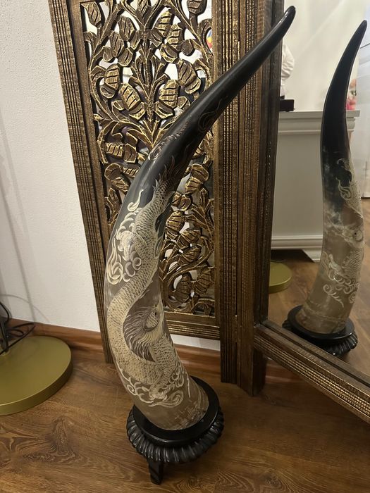 Coarne superbe 70 cm sculptate manual
