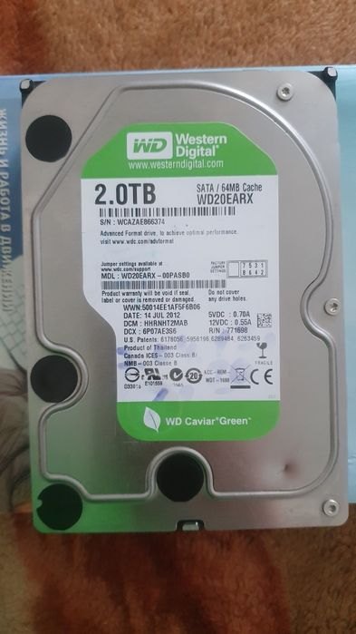 Жесткий диск Western Digital CAVIAR GREEN 2Tb_3,5"