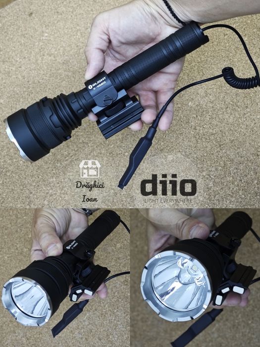 Lanterna M60 led LASER -Kit vanatoare lanterna pt arma < 600m+3 filtre