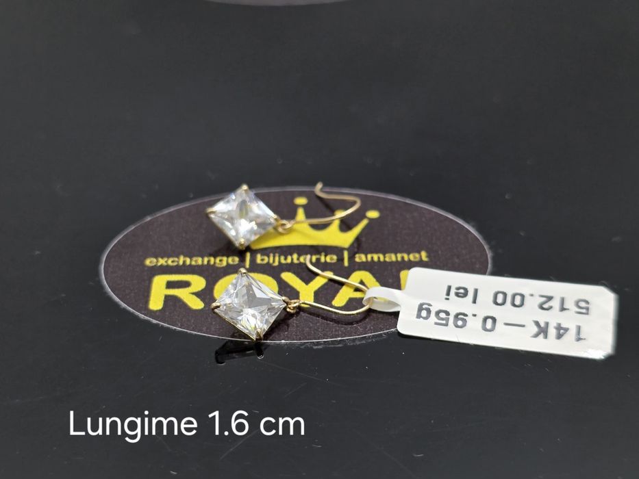 Bijuteria Royal: Cercei aur 14k/0.95 gr