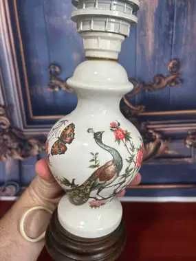 DN276 Veioza de lemn si ceramica 26 cm inaltime