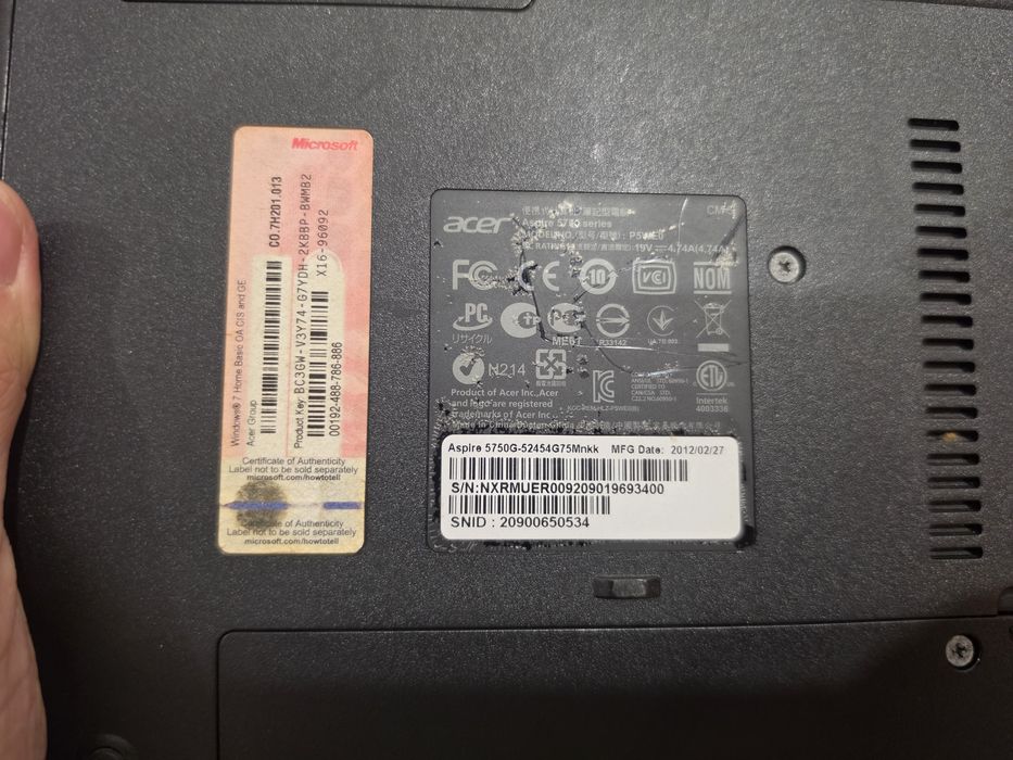 Ноутбук Acer 5750