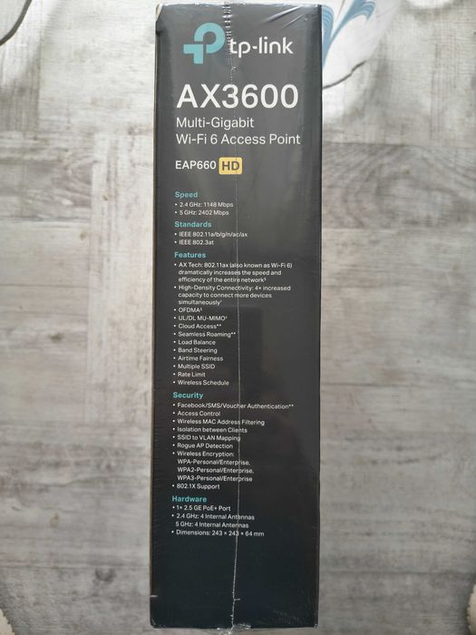 Access point TP-Link EAP660 HD AX3600 Wi-Fi 6 Gigabit Omada. Sigilat!