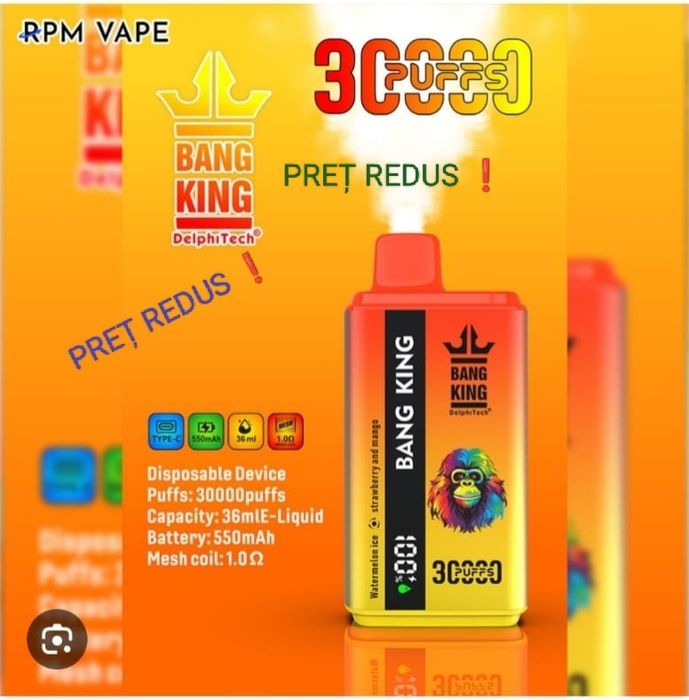 Bang king 30k Puffs 2 in 1 Reîncărcabil