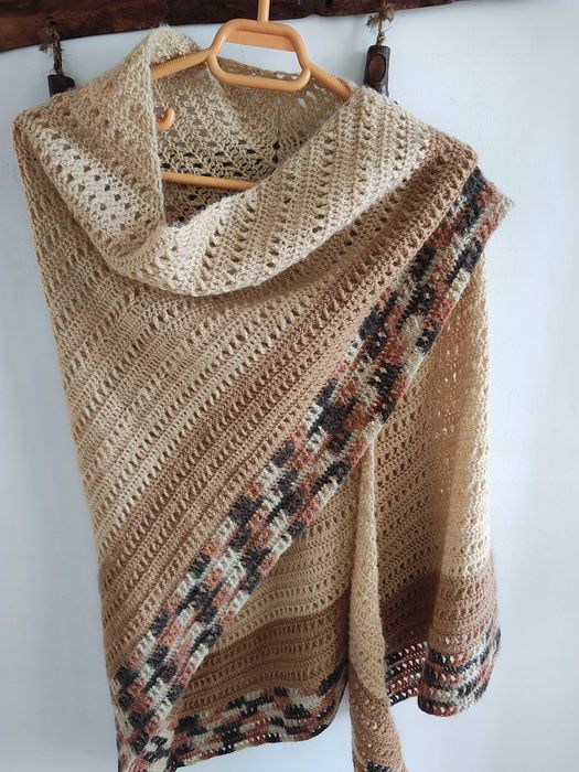 Vand poncho handmade unicat confectionat din angora