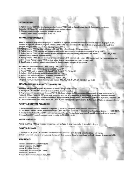 Priza programabila digitala - NOU!