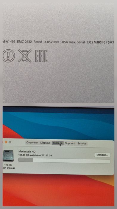 vand laptop MacBook Air A1466 2013..i5..4 Gb..Ssd 128 Gb