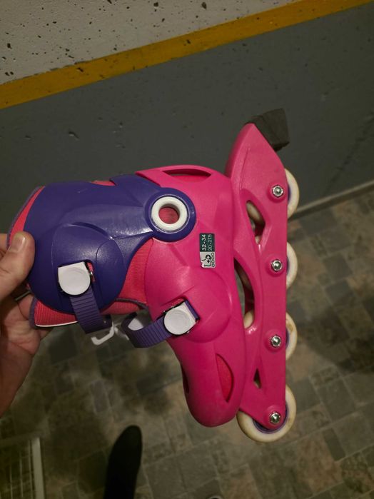 Role copii roz/mov, reglabile, masura 32-34