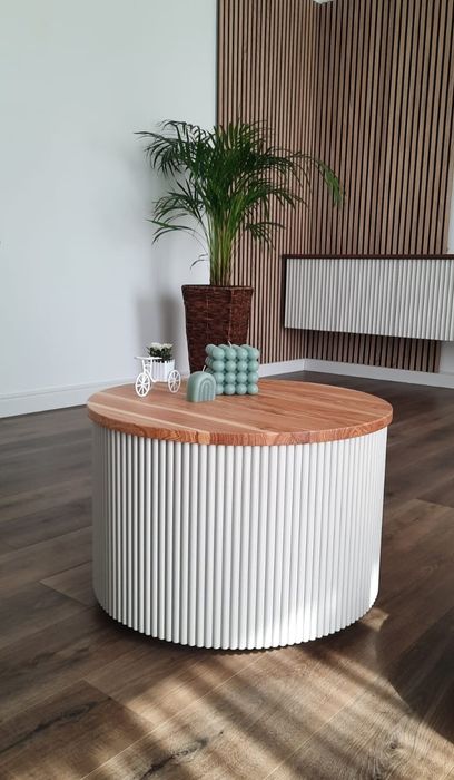 Masa de cafea MDF curbat & frasin