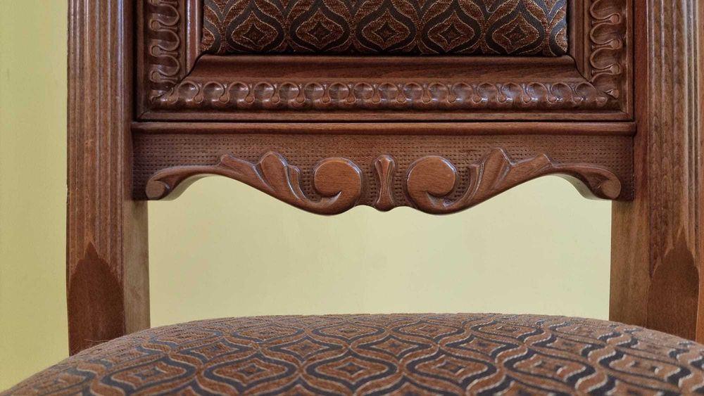 Set 6 scaune neobaroc lemn masiv sculptat – stare impecabilă – mobilier clasic premium