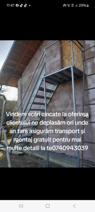 Vând scări zincate facem si scări de interior la oferirea clientului n