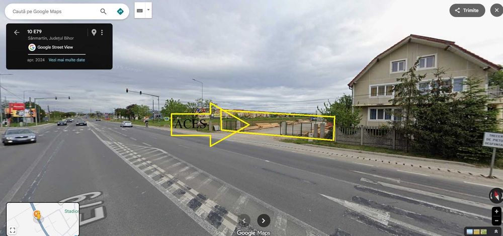 De închiriat teren 1000 MP SANMARTIN Vis-à-vis PENSIUNEA SÂNMARTIN