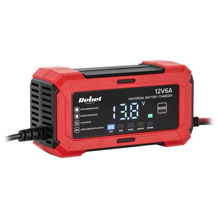 Redresor Auto Moto ATV 12V 6A, Incarcator Baterii 2-100Ah AGM, GEL,