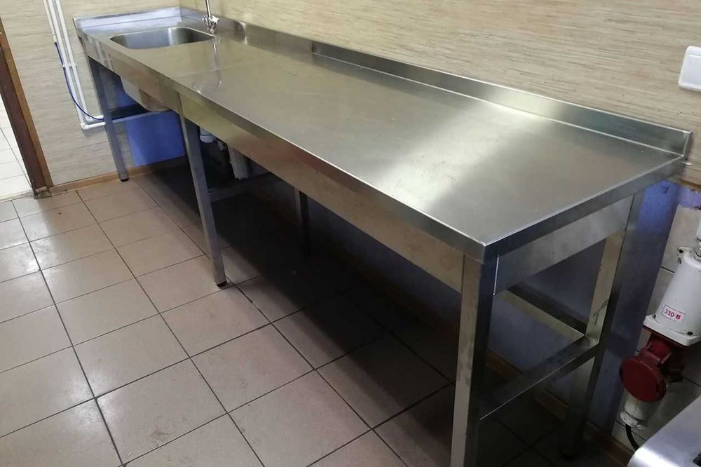 Стол из нержавейки производственный | Stol va Boshka Metal Mebel