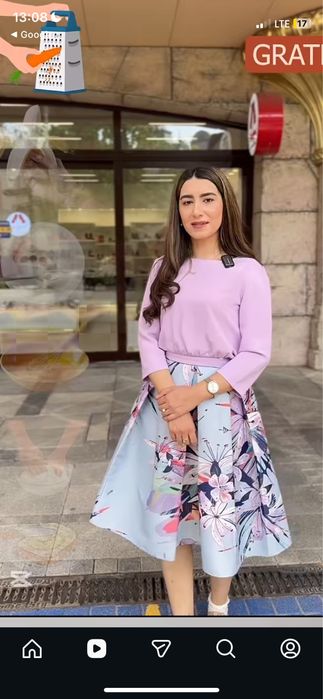 Комплект лук листай кофта с юбкой phardi, платье офисное костюмом 36