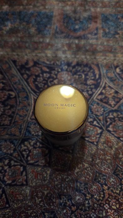 Inel de logodnă - aur masiv 10k, diamante naturale şi moonstone, mărimea 8