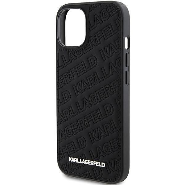 Karl lagerfeld klhcp15spqkpmk iphone 15 / 14 / 13 black hardcase quilt
