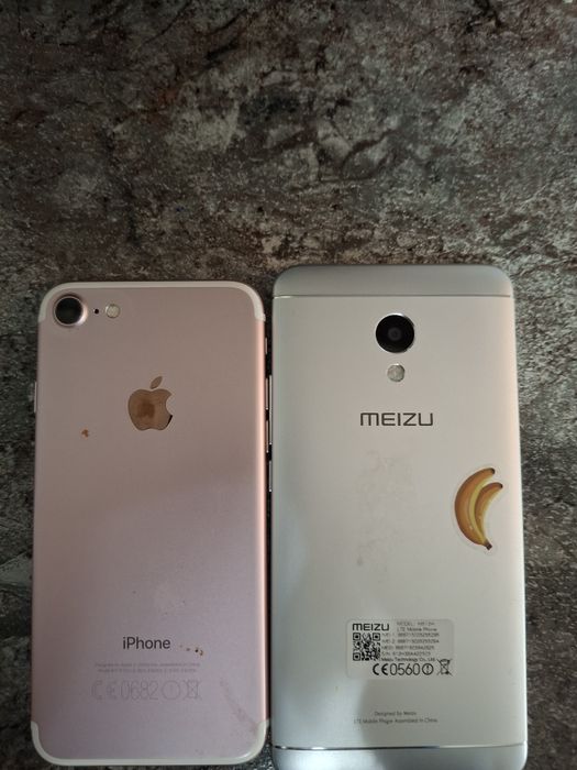 Айфон 7 и меизу телефон