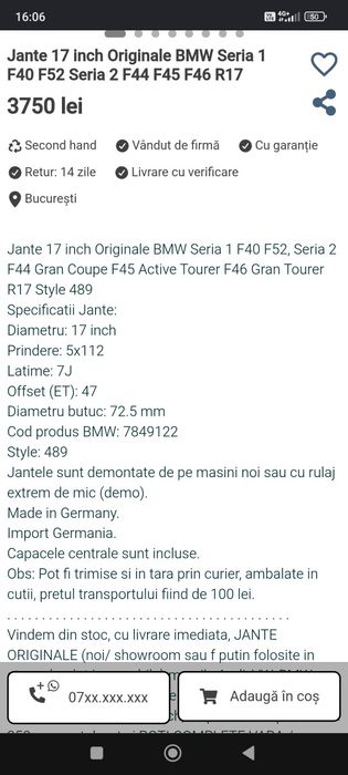 Jante bmw r17 noi