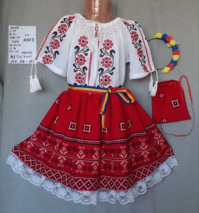 Costum popular pentru copii 5-6-7-8 ani