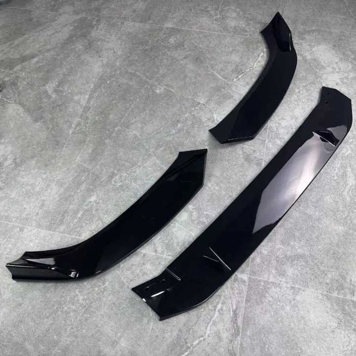Lip Prelungire Extensie Bara Fata Audi A4 B9 Sline 17-19, Negru Lucios