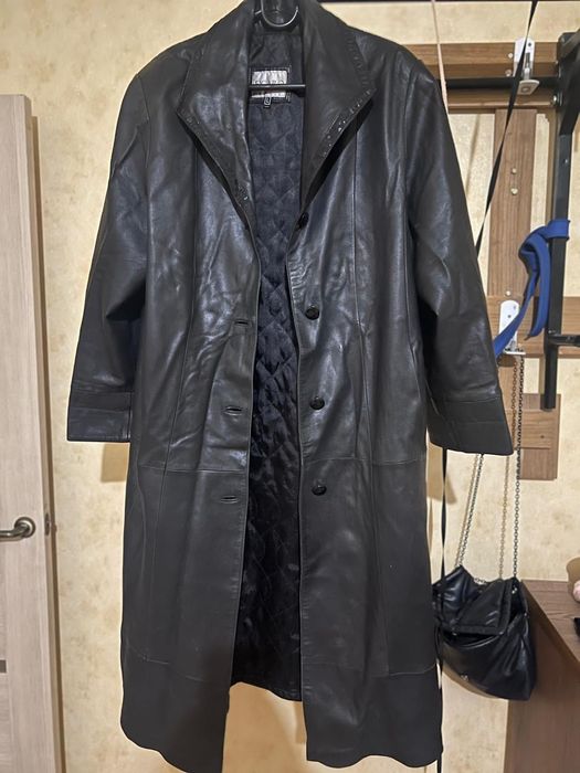 Женские кожаный плащ из натуральной кожи