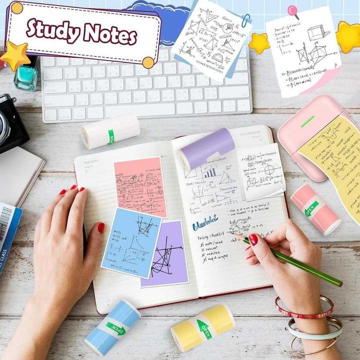 Role hartie adeziva, VALA, 57mm latime, pentru mini imprimante