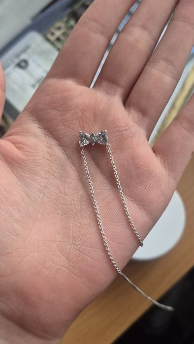 PANDORA колье " белый бант "