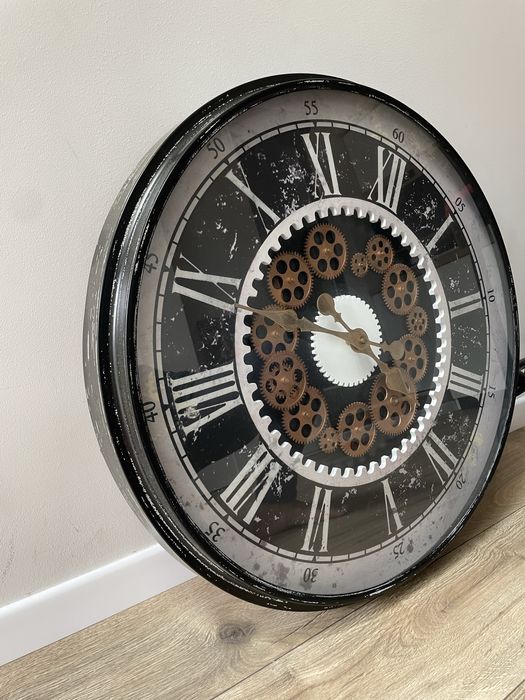 Ceas de perete cu roti dintate mobile, 70 cm