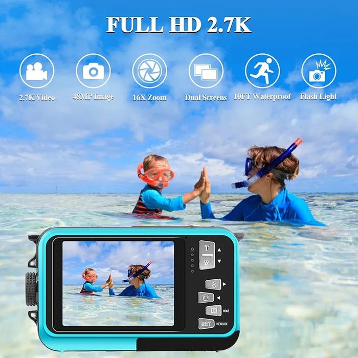 Cameră Dual Screen Waterproof UHD 4K 56 MP