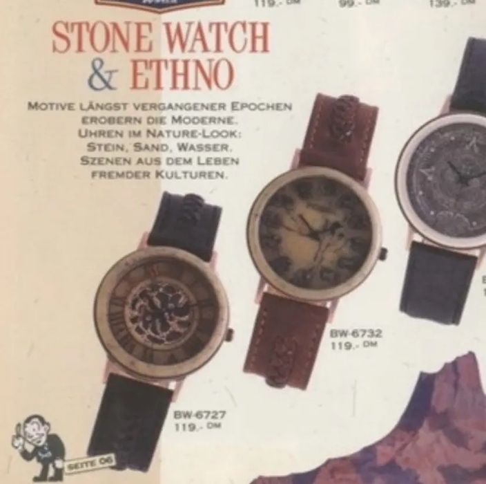 Vand Ceas Fosill Stone Skeleton vintage din 1995