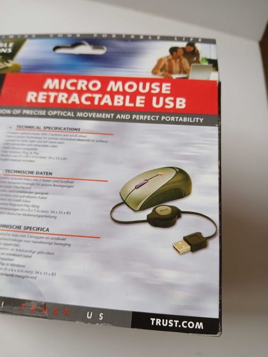 Продавам нова оптична мини мишка с USB конектор