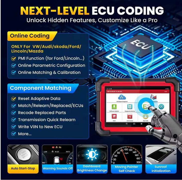 LAUNCH X431 CRP919X BT Diagnoza / Tester ORIGINAL 2 ani actualizari