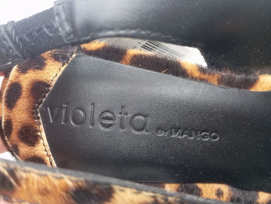 Дамски обувки Mango Violeta естествена кожа