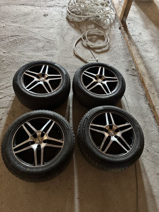 Set 4 jante Dezent R16 + anvelope iarnă Hankook 215/55 R16 Volvo