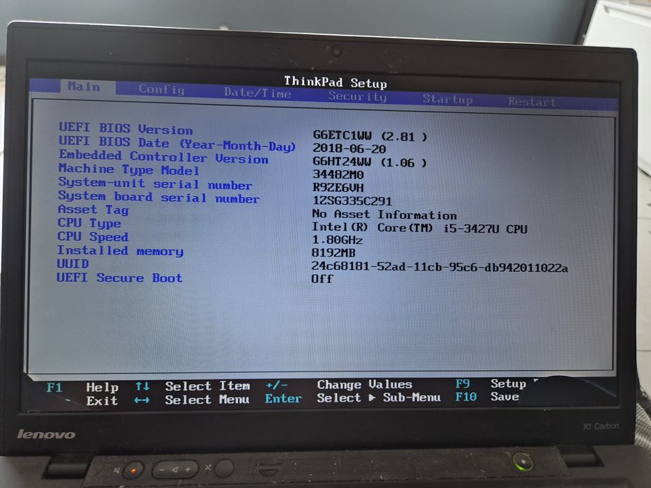 Lenovo X1 Carbon gen1, procesor i5 vpro gen 3 8 gb ram
