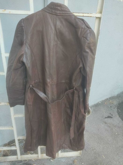 haina palton piele maro masura 46 piele naturala, targu mures