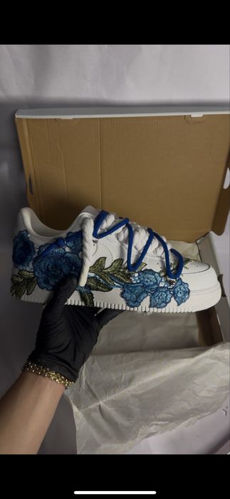 Air force 1 Custom Blue Flower