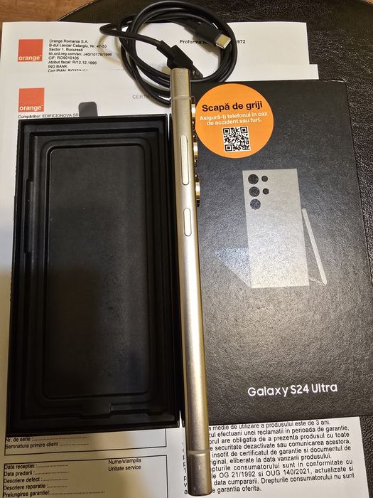 Samsung Galaxy S24 Ultra 512GB, factura si garantie Orange.  PRET FIX!